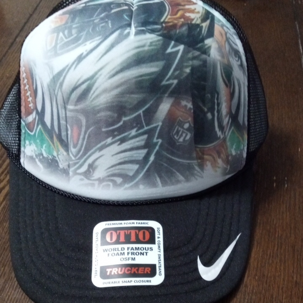 New ATLANTA FALCONS Graphic Black White Green Trucker Hat